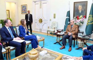 High Commissioner of the United Kingdom Ms. Jane Marriott, paid a courtesy call on the Prime Minister Shehbaz Sharif at Prime Minister House