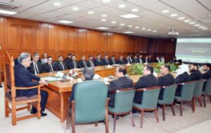 Honourable Mr. Justice Yahya Afridi, Chief Justice of Pakistan in a meeting with High Court Bar Associations of Islamabad, Rawalpindi and Bahawalpur along with the District Bar Association Sargodha at Supreme Court of Pakistan.