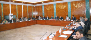 Federal Minister for Planning, Development & Special Initiatives, Ahsan Iqbal chairing a high-level progress review meeting on the China-Pakistan Economic Corridor (CPEC).