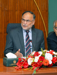 Federal Minister for Planning, Development & Special Initiatives, Ahsan Iqbal chairing a high-level progress review meeting on the China-Pakistan Economic Corridor (CPEC).