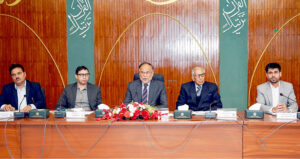 Federal Minister for Planning, Development & Special Initiatives, Ahsan Iqbal chairing a high-level progress review meeting on the China-Pakistan Economic Corridor (CPEC).