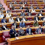 Prime Minister Muhammad Shehbaz Sharif announcing the declaration of the meeting of Parliamentary Committee on National Security.