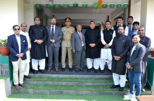 Pakistan Ambassador to Nepal is hoisting national flag and addressing the Pakistani community and embassy officials and their families on the occasion of Pakistan National Day at Embassy of Pakistan.