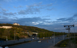 An attractive view of the federal capital at evening time as the clouds scatters in the sky