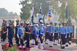 PAF contingent takes charge of guard duties at Mazar-e-Iqbal